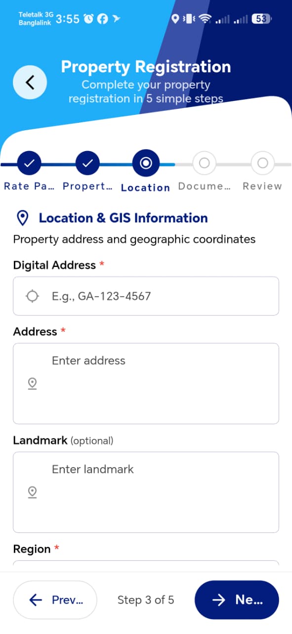 Step 3 — Location & GIS Top