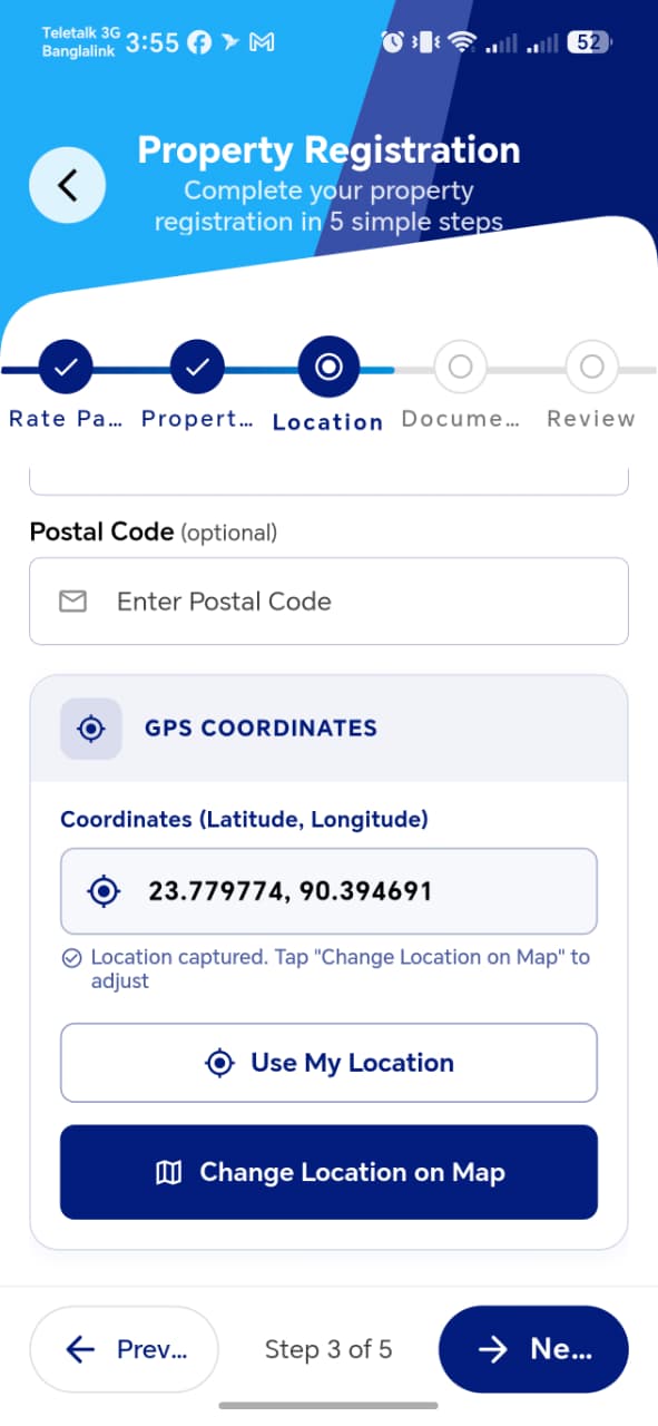 Step 3 — GPS Coordinates
