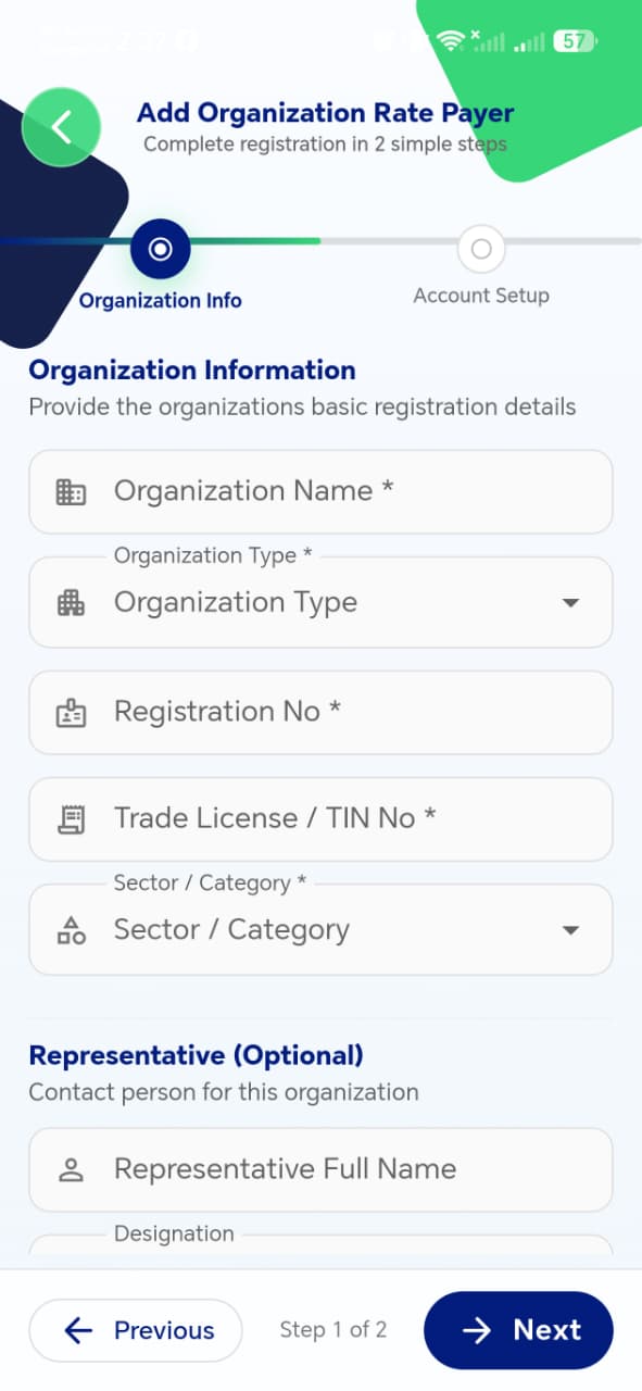 Organization Info