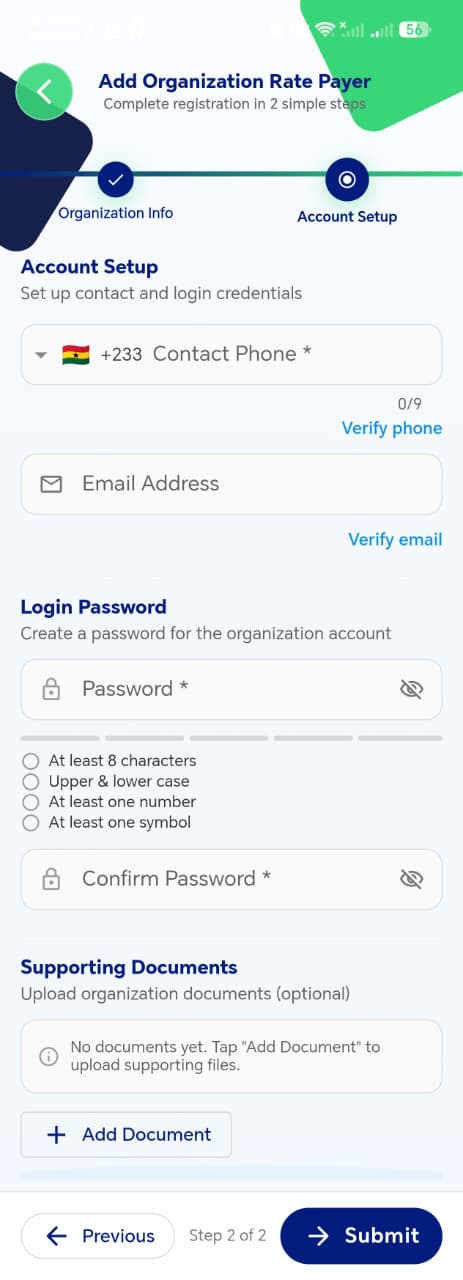 Account Setup