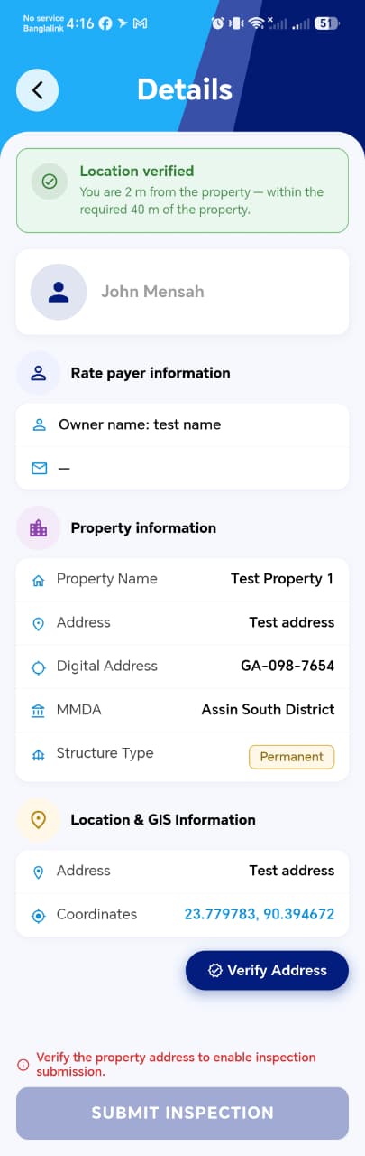 Inspection Details — Before Verify