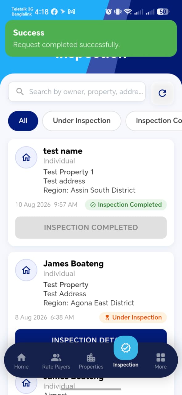 Inspection Completed