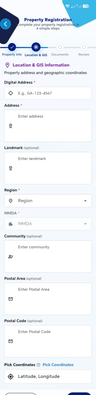 Add Property - Location & GIS
